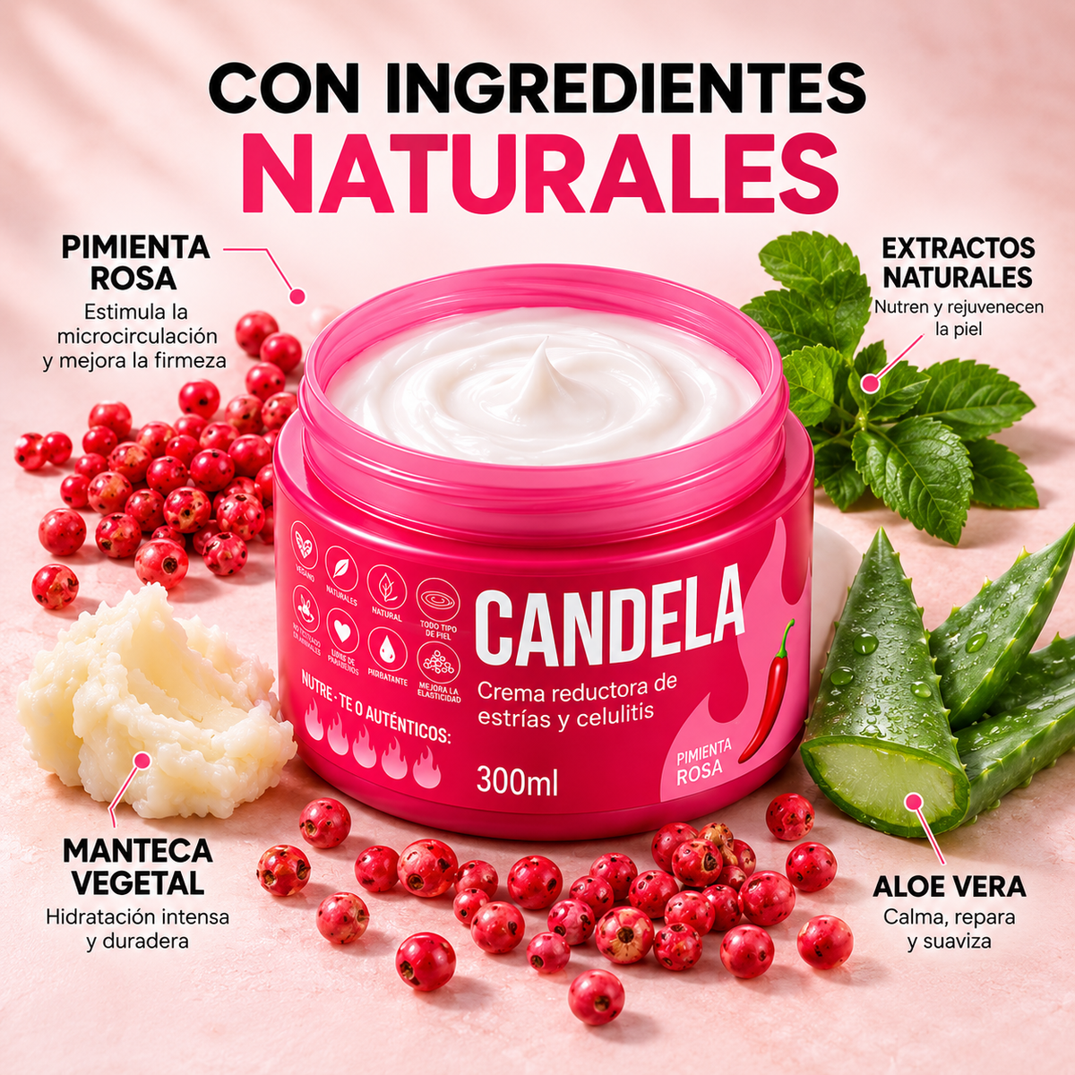 Crema Reductora de Estrías y celulitis