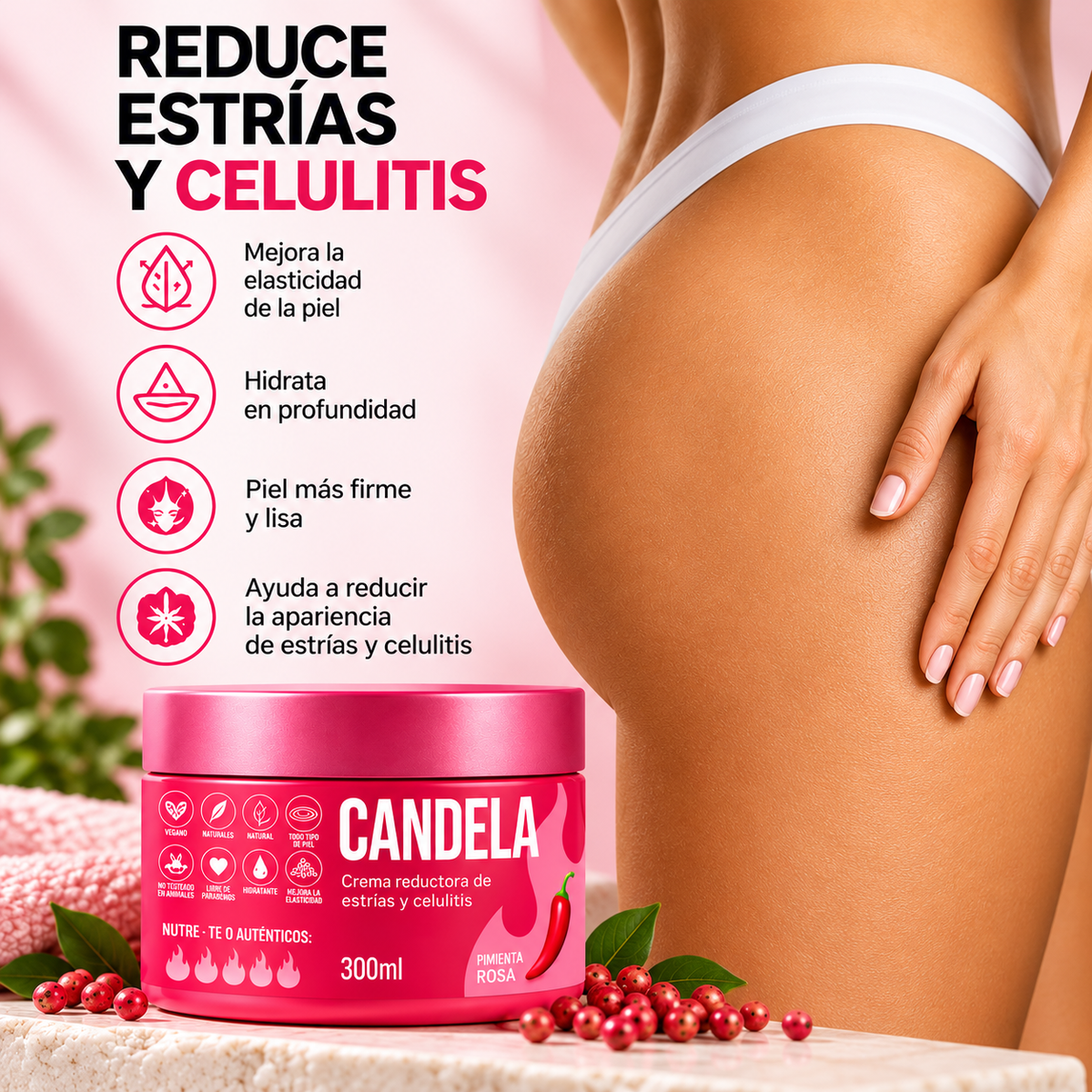 Crema Reductora de Estrías y celulitis